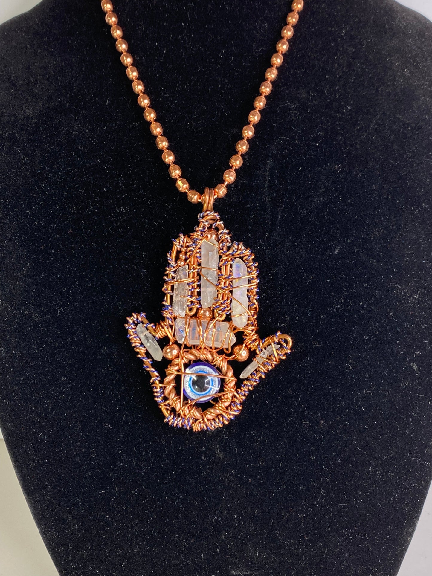 Copper n Quartz Hamsa