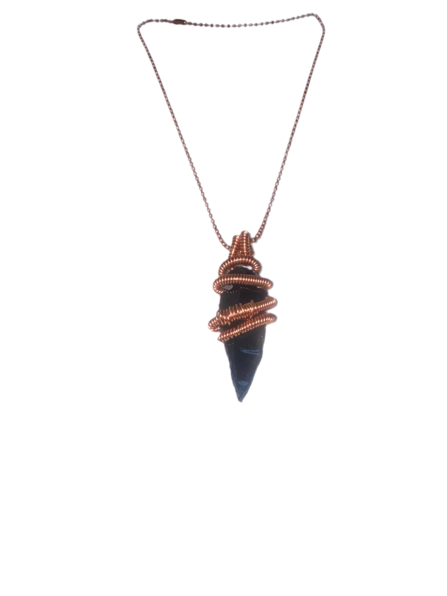 Cu BLack obsidian Arrowhead