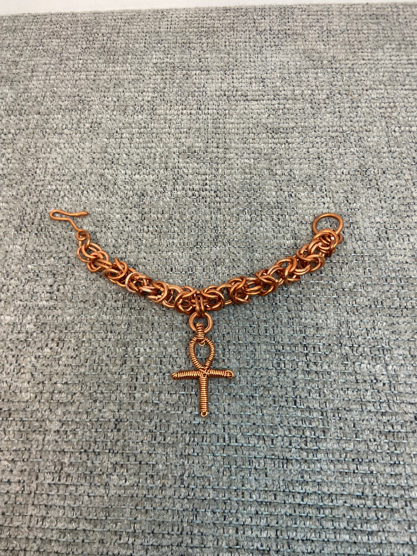 Byzantine link/ ANkh Bracelet
