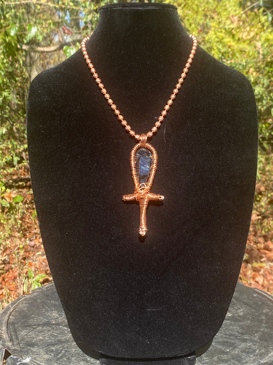 Ankh black obsidian arrowhead!