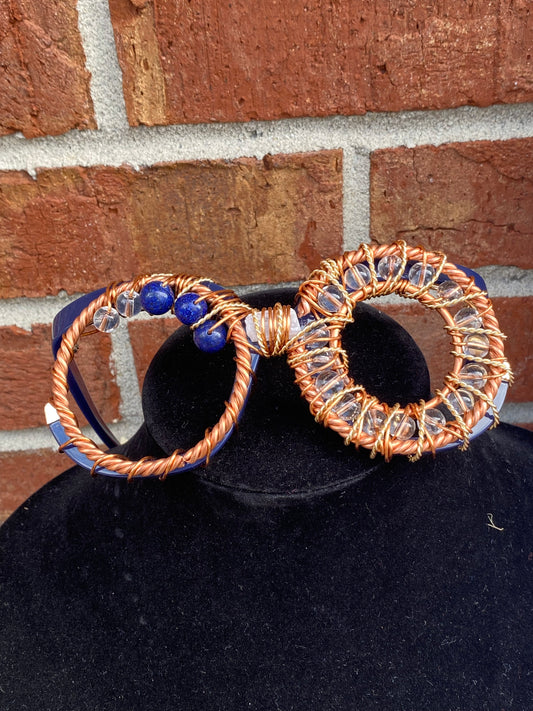 Lapis/ Quartz n copper specs