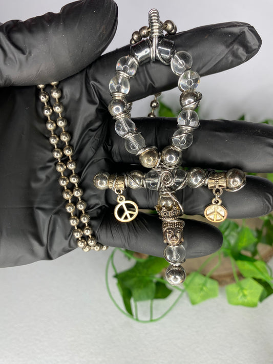 Quartz nSilver peace Ankh