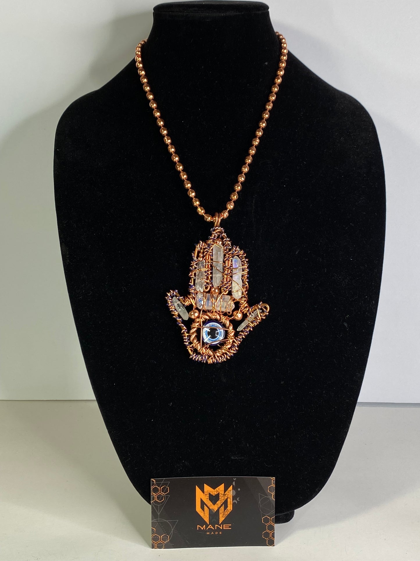 Copper n Quartz Hamsa