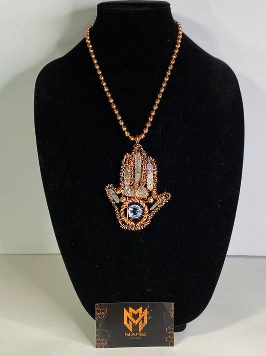 Copper n Quartz Hamsa