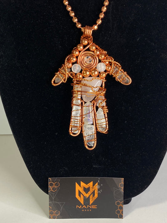 Crystallized Hamsa hand