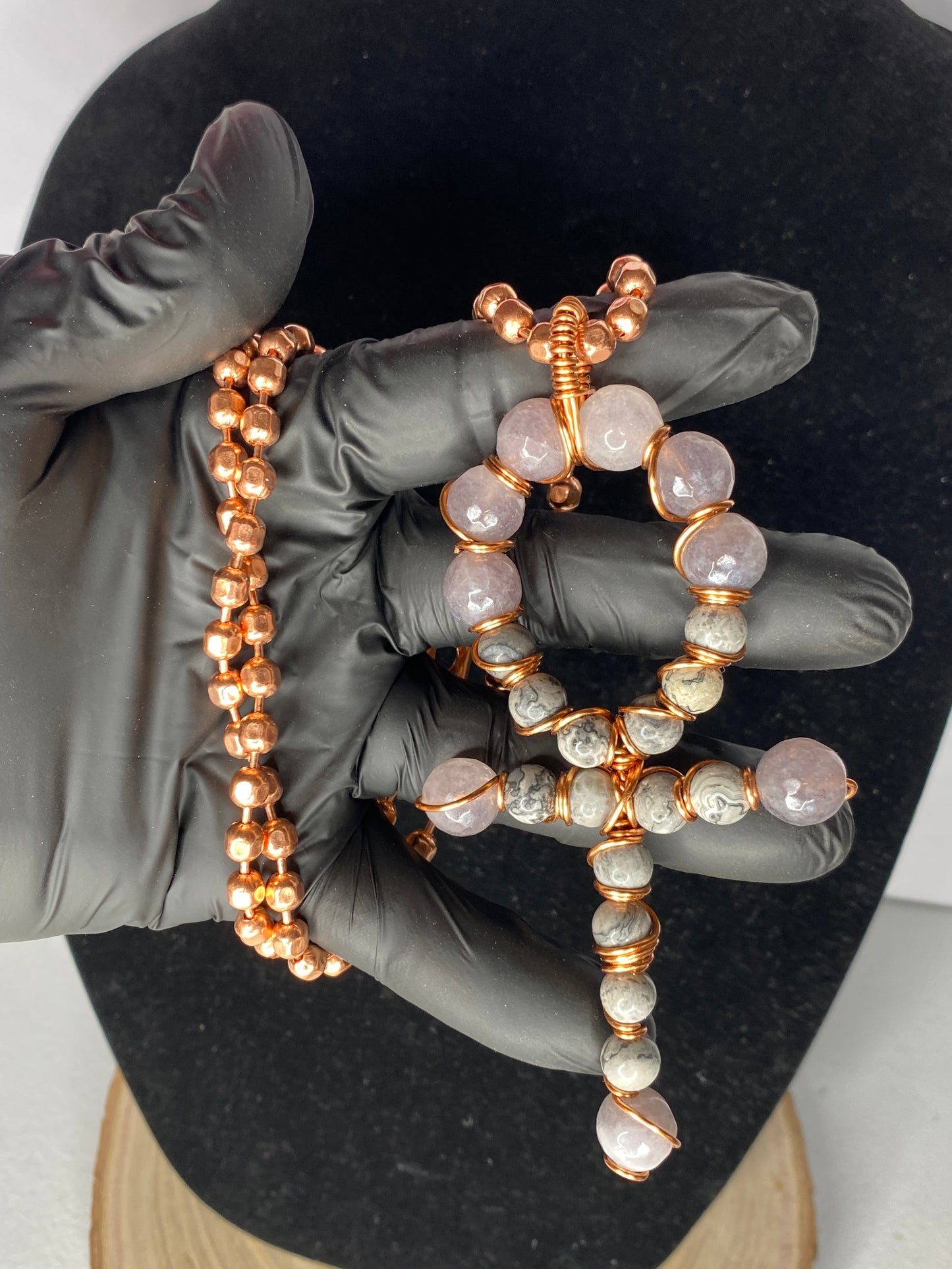 Smokey Quartz n Jasper Ankh
