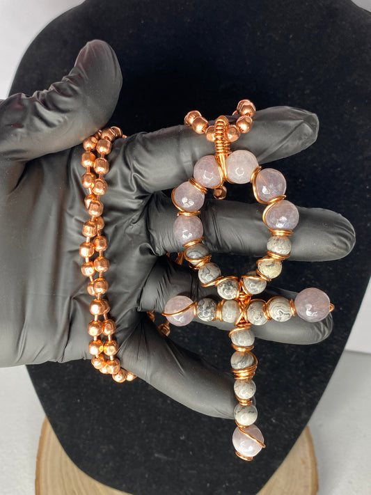 Smokey Quartz n Jasper Ankh