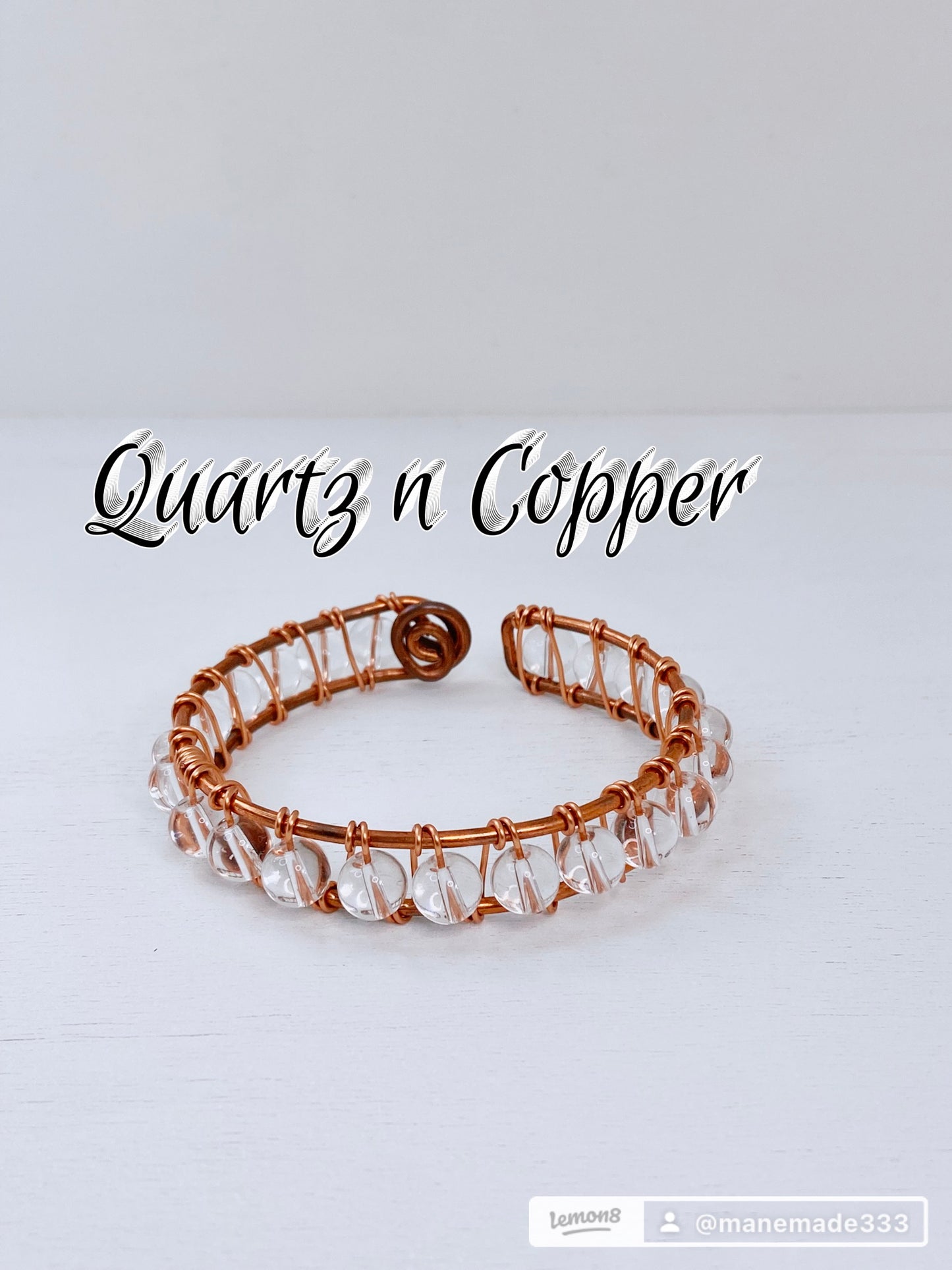 Quartz & Copper Bangel(single staxk
