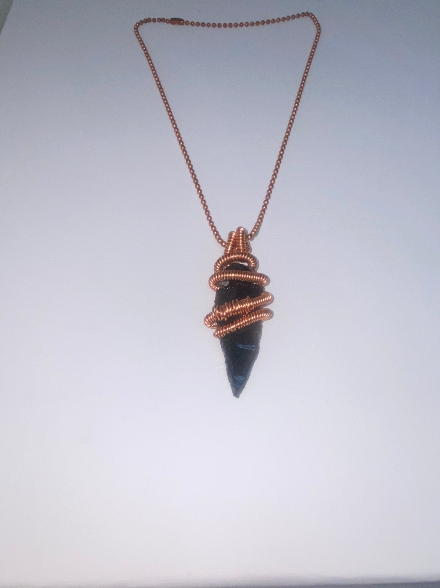 Cu BLack obsidian Arrowhead